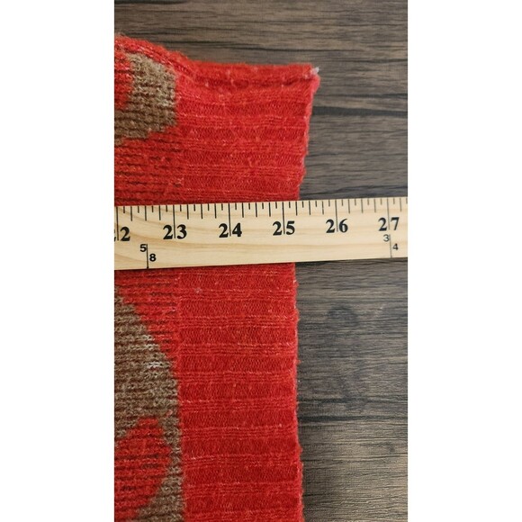 Gimaguas Womens Sweater Medium Orange/Brown Paisley‎ Print Wool Blend 70's Retro - Picture 8 of 10